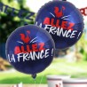 BALLON METALLIQUE ROND  "ALLEZ LA FRANCE" 35 CM 