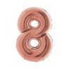 BALLON METALLIQUE CHIFFRE 8 ROSE GOLD 100 CM