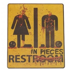 AUTOCOLLANT HALLOWEEN POUR PORTE DE TOILETTES 43 CM X 30 CM