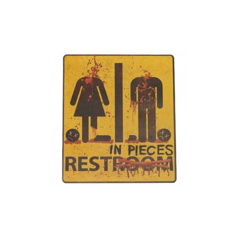 AUTOCOLLANT HALLOWEEN POUR PORTE DE TOILETTES 43 CM X 30 CM