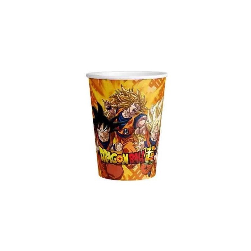 8 GOBELETS DRAGON BALL Z 250 ML 