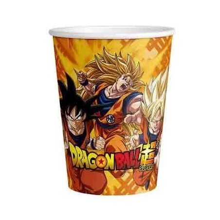 8 GOBELETS DRAGON BALL Z 250 ML 