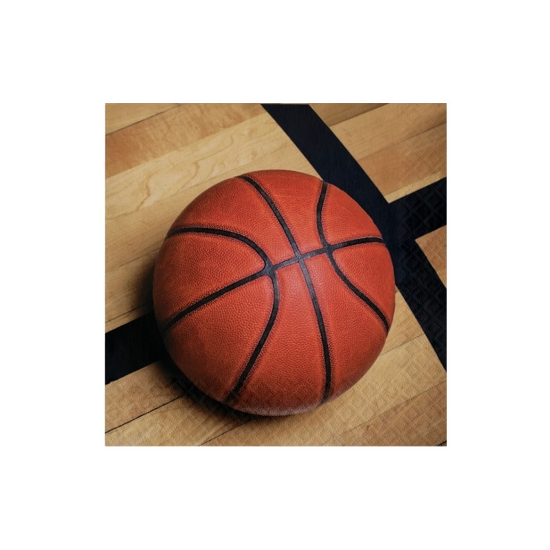 16 SERVIETTES BASKET-BALL 33 X 33 CM 