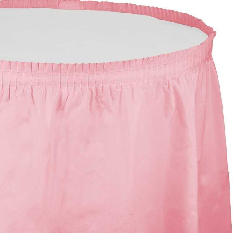 JUPE DE TABLE ROSE CLAIR 73.66 CM X 4.26 M