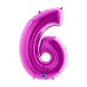 BALLON METALLIQUE CHIFFRE 6 VIOLET 102 CM