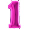 BALLON METALLIQUE CHIFFRE 1 VIOLET 102 CM