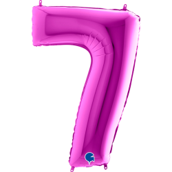 BALLON METALLIQUE CHIFFRE 7 VIOLET 102 CM