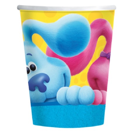 8 GOBELETS COMPOSTABLES CHIEN BLEU BLUE'S CLUES & YOU 250 ML