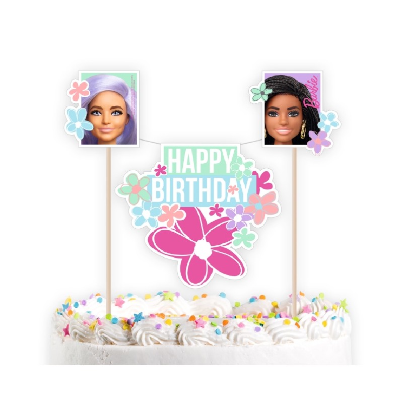 CAKE TOPPER OU DECORATION DE GATEAU HAPPY BIRTHDAY BARBIE