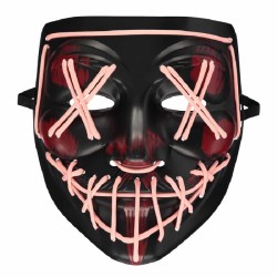 MASQUE RIGIDE DE LA PURGE NOIR ET ROUGE