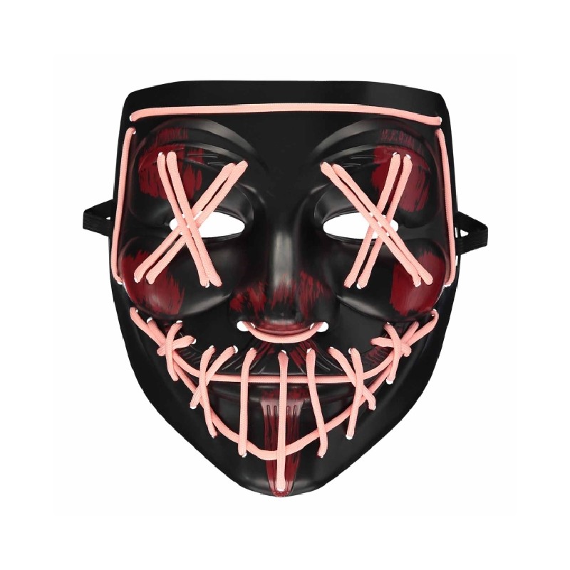 MASQUE RIGIDE DE LA PURGE NOIR ET ROUGE