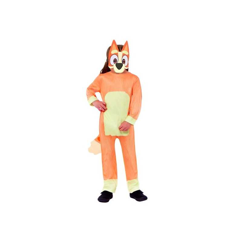 DEGUISEMENT ENFANT CHIEN MARRON BLUEY TAILLE 6-8 ANS