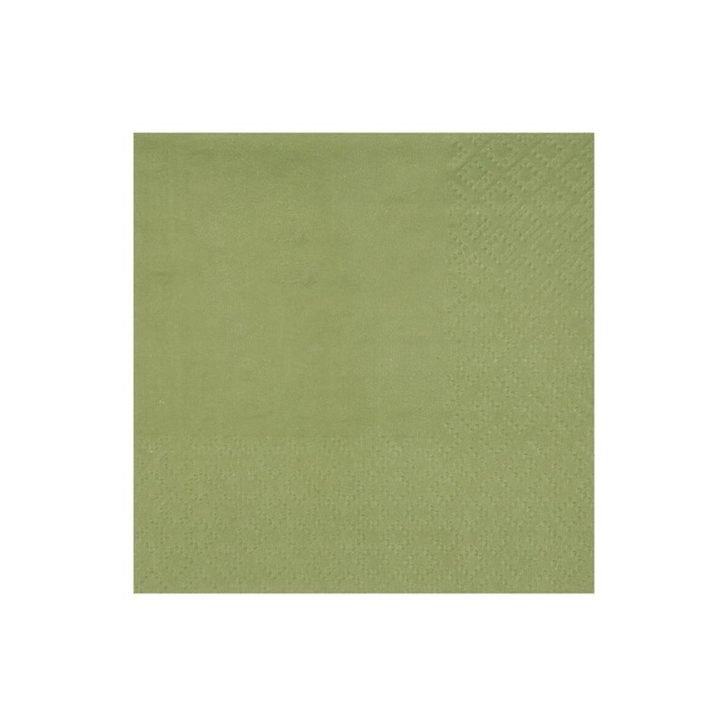 25 SERVIETTES PAPIER CRYSTAL VERT SAUGE OU OLIVE 33 X 33 CM 25 SERVIETTES PAPIER CRYSTAL VERT SAUGE OU OLIVE 33 X 33 CM
