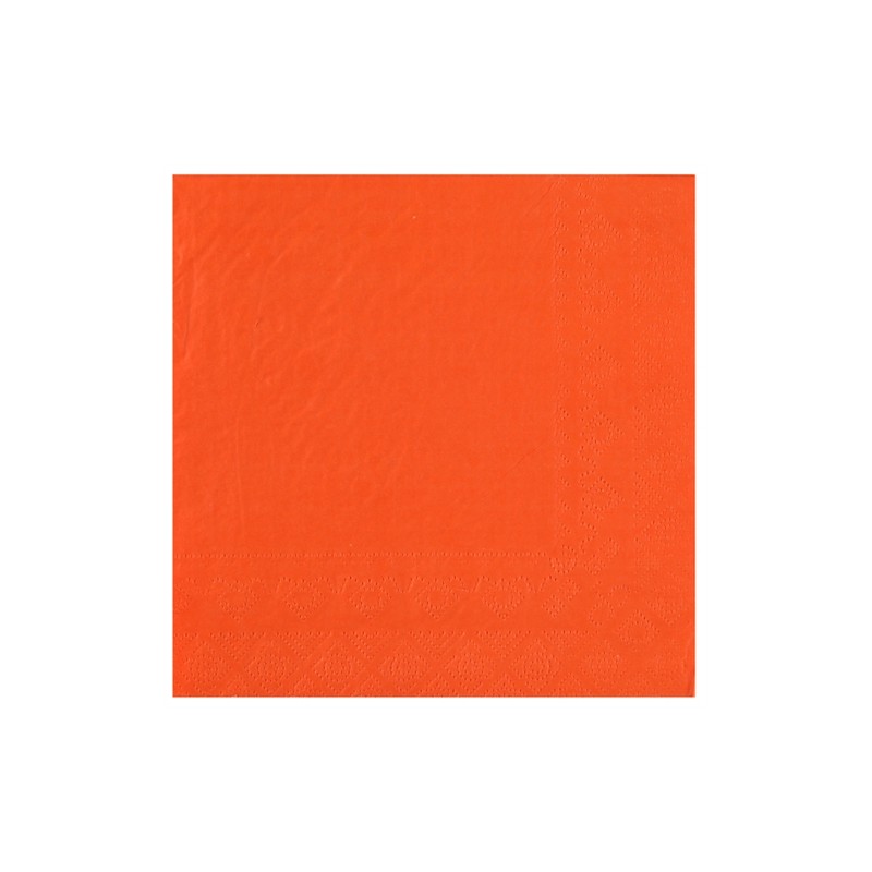 25 SERVIETTES PAPIER CRYSTAL ORANGE 33 X 33 CM