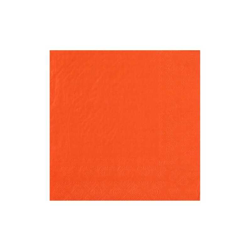 25 SERVIETTES PAPIER CRYSTAL ORANGE 33 X 33 CM
