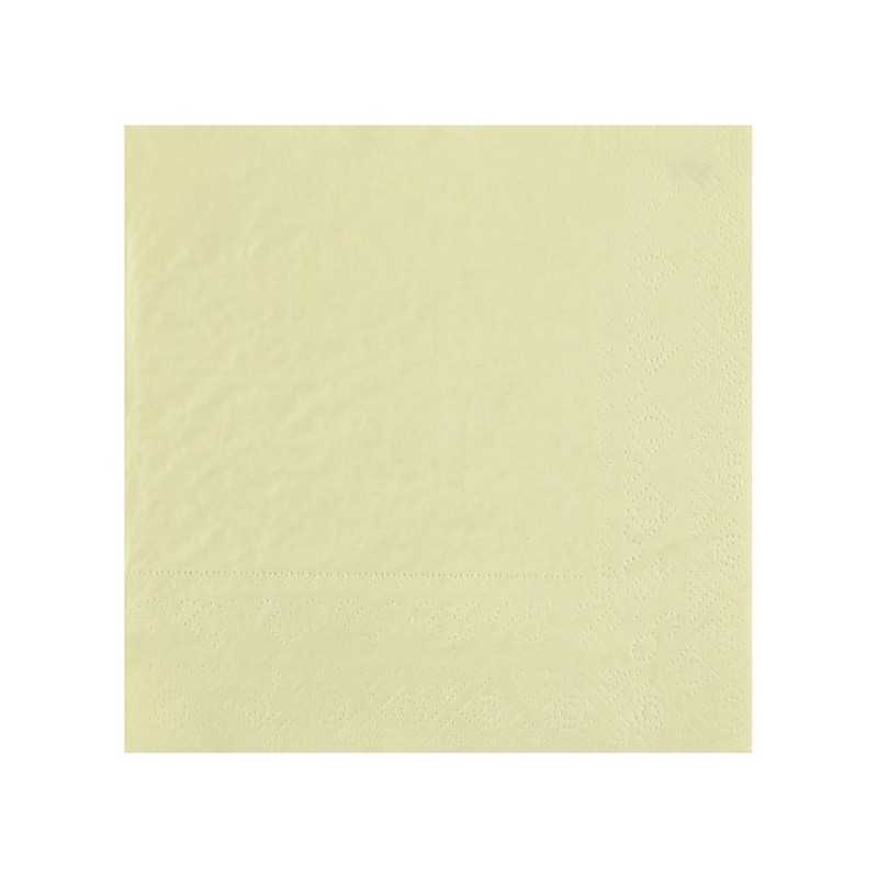 25 SERVIETTES PAPIER CRYSTAL CHAMPAGNE 33 X 33 CM