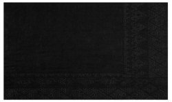 25 SERVIETTES PAPIER CRYSTAL NOIR 33 X 33 CM