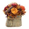 PANIER FLEURS SECHEES AUTOMNE 14.5 X 11.5 X 18.5 CM ENIRON