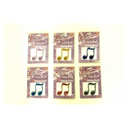 STICKER NOTE DE MUSIQUE GLITTER 6 MODELES SANS LE CHOIX DU MODELE