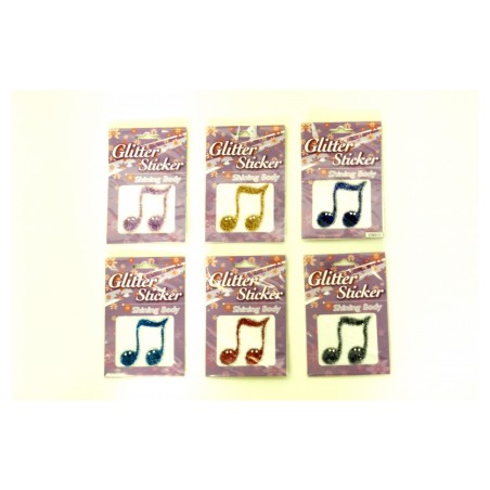 STICKER NOTE DE MUSIQUE GLITTER 6 MODELES SANS LE CHOIX DU MODELE