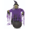 DECORATION HALLOWEEN SORCIERES AVEC CHAUDRON 140 CM 