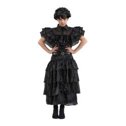 DEGUISEMENT FILLE MERCREDI FAMILLE ADDAMS ROBE DE BAL TAILLE 164