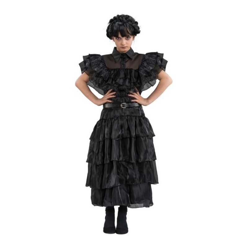 DEGUISEMENT FILLE MERCREDI FAMILLE ADDAMS ROBE DE BAL TAILLE 164