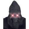 MASQUE CAGOULE NOIRE YEUX LED ROUGE