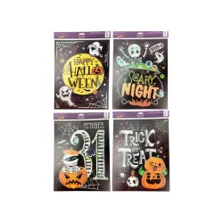 DECORATION VITRE HAPPY HALLOWEEN MODEL ASSORTIS 