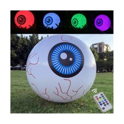 DECORATION HALLOWEEN OEIL LUMINEUX AVEC LEDS 40 CM 