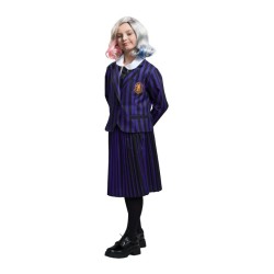 DEGUISEMENT FILLE MERCREDI  ADDAMS UNIFORME ECOLIERE VIOLET TAILLE 152