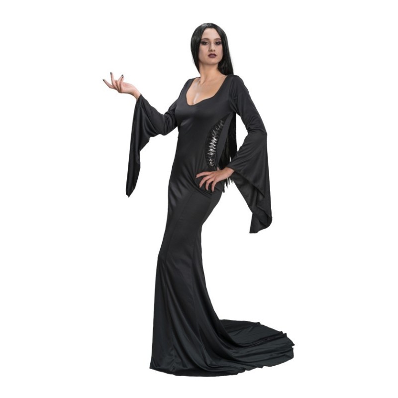 DEGUISEMENT ROBE NOIRE MORTICIA TAILLE L DEGUISEMENT ROBE NOIRE MORTICIA TAILLE L