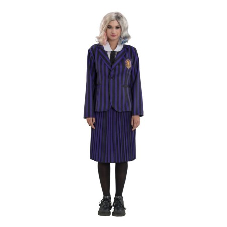 DEGUISEMENT MERCREDI ADAM UNIFORME ECOLIERE VIOLET TAILLE M