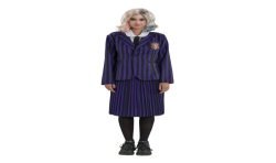 DEGUISEMENT MERCREDI ADAM UNIFORME ECOLIERE VIOLET TAILLE S