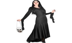 DEGUISEMENT ROBE NOIRE MORTICIA TAILLE XS