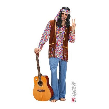 DEGUISEMENT HOMME HIPPIE PSYCHEDELIC TAILLE XXL