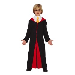 DEGUISEMENT CAPE SORCIER HARRY  NOIR ET ROUGE TAILLE 7-9 ANS 