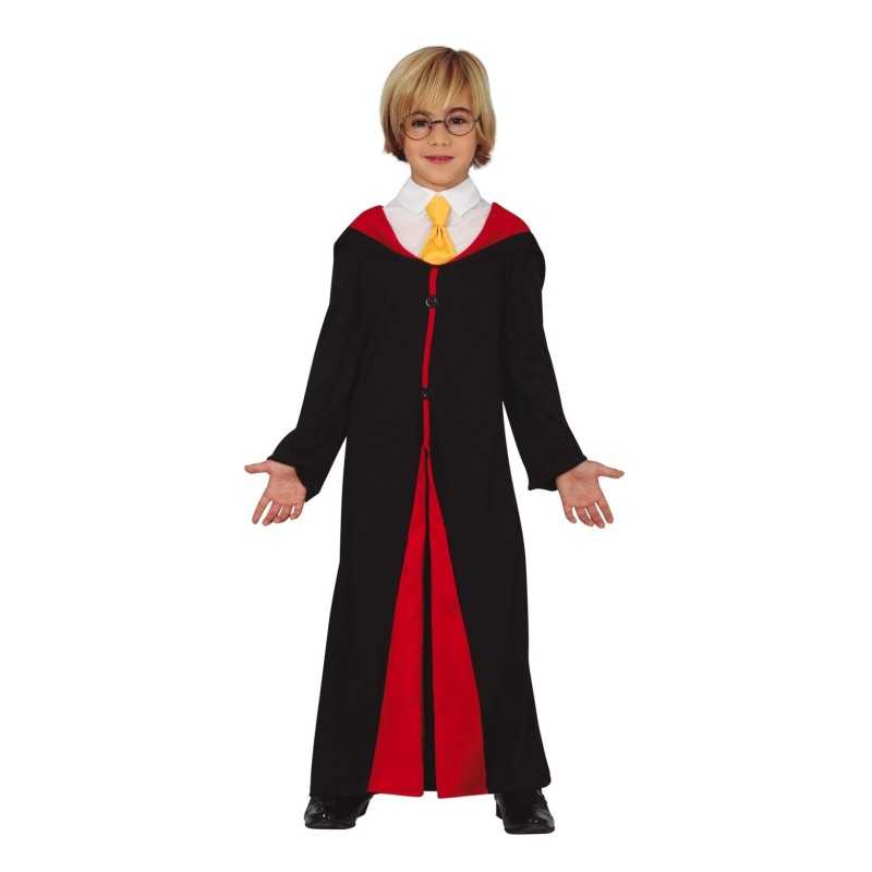 DEGUISEMENT CAPE SORCIER HARRY NOIR ET ROUGE TAILLE 7-9 ANS 