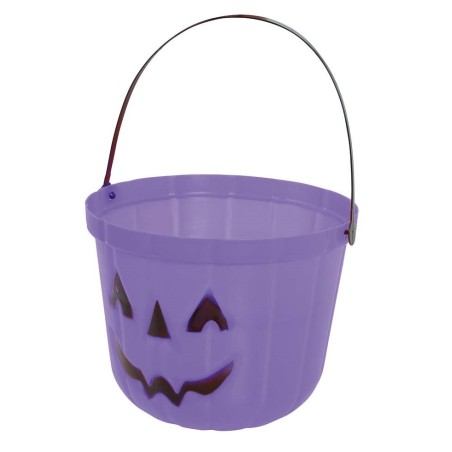 SEAU A BONBON VIOLET CITROUILLE 20 CM