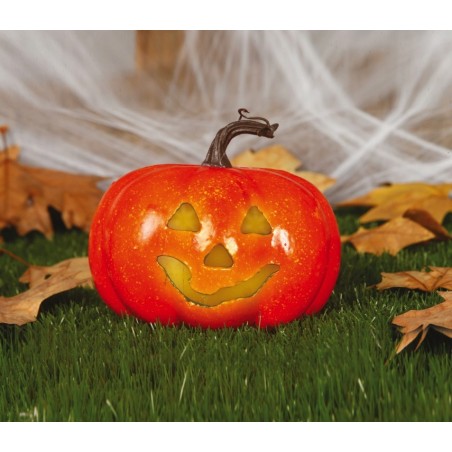 DECORATION HALLOWEEN CITROUILLE LUMINEUSE A POSER 11 CM 