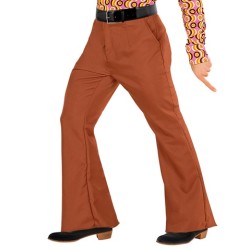 PANTALON 70'S MARRON TAILLE S-M