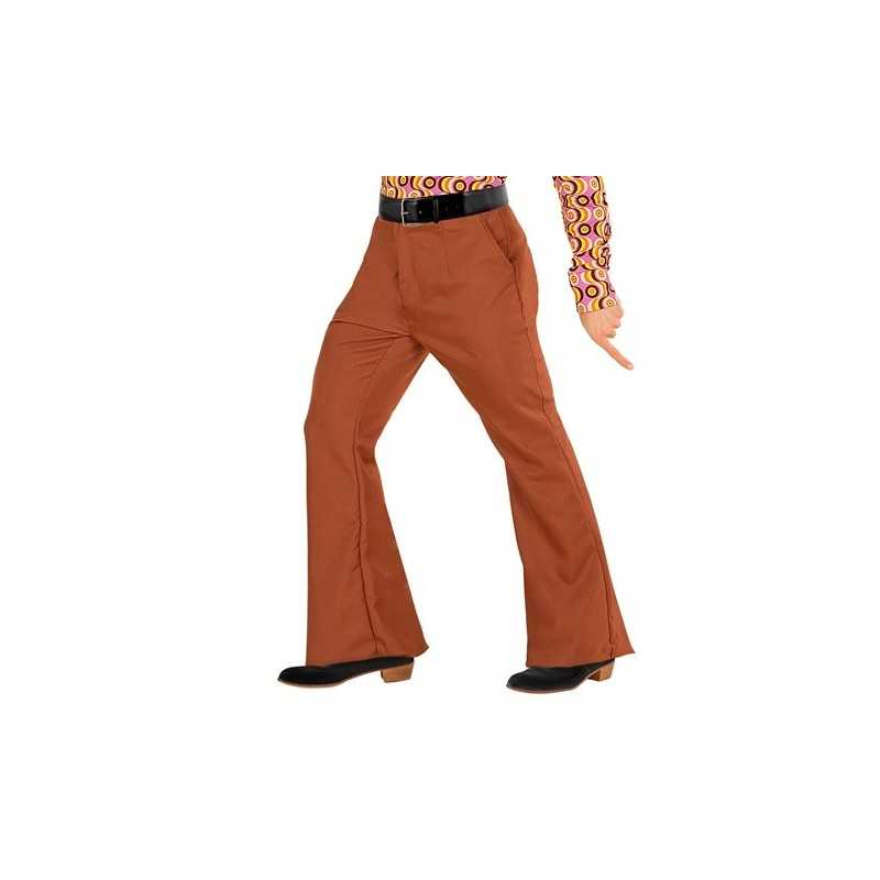 PANTALON 70'S MARRON TAILLE S-M