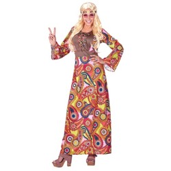 DEGUISEMENT ROBE HIPPIE REGGAE FEMME TAILLE XS