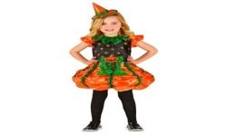 DEGUISEMENT HALLOWEEN FILLE CITROUILLE TAILLE 104 CM 