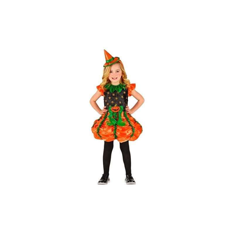 DEGUISEMENT HALLOWEEN FILLE CITROUILLE TAILLE 116 CM 