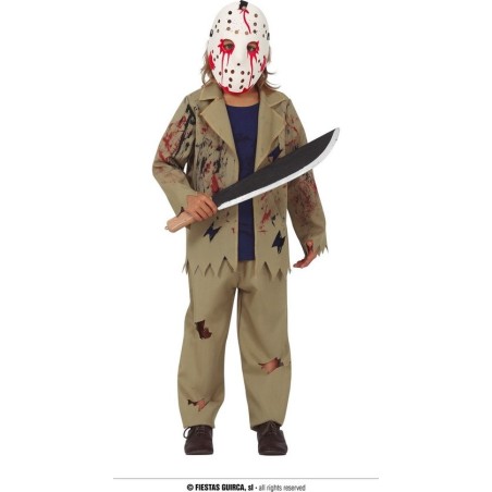 DEGUISEMENT HALLOWEEN VENDREDI DE LA MORT TAILLE 7-9 ANS 