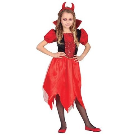 DEGUISEMENT HALLOWEEN FILLE DIABLE EVIL TAILLE 3-4 ANS 