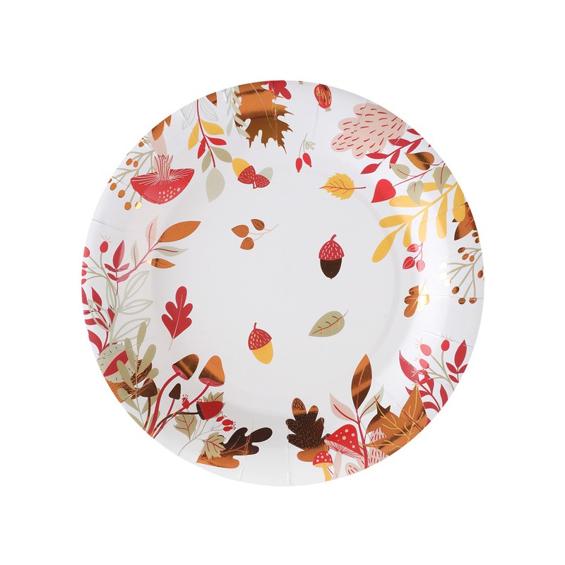 10 ASSIETTES AUTOMNE 23 CM