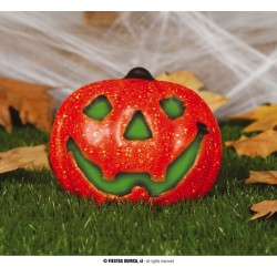 DECORATION HALLOWEEN CITROUILLE LUMINEUSE A POSER 17 CM 