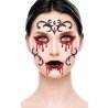 BIJOUX OU STRASS GLITTER DE VISAGE VAMPIRESSE ROUGE NOIR